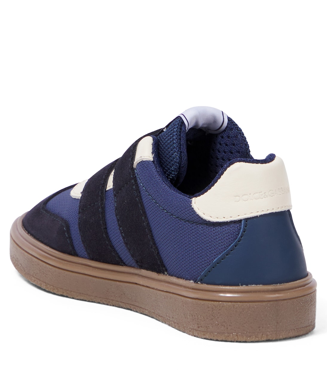 DG кроссовки с отделкой из замши Dolce&Gabbana Kids, Blu Navy/Avorio — фото 3