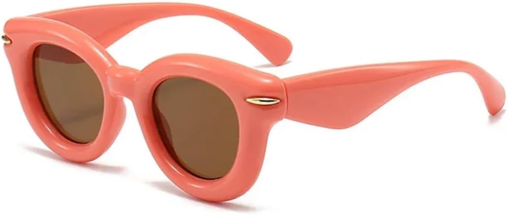 

Солнцезащитные очки с защитой UV400 | Овальные, конфетного цвета, с заклепками, в стиле панк | для женщин и мужчин, для занятий спортом на открытом воздухе и вождения DSVIGF, Pink Tea