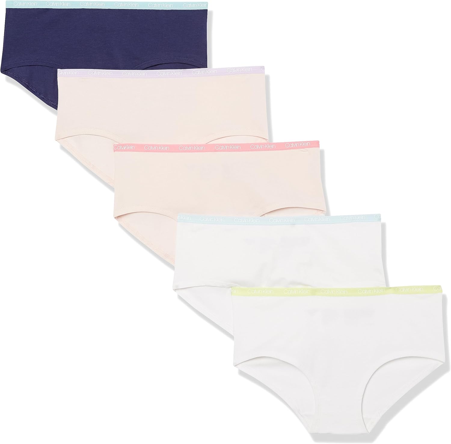 

Комплект из 5 пар нижнего белья Calvin Klein для девочек из хлопка и хипстеров, 5-Pack Color Pop