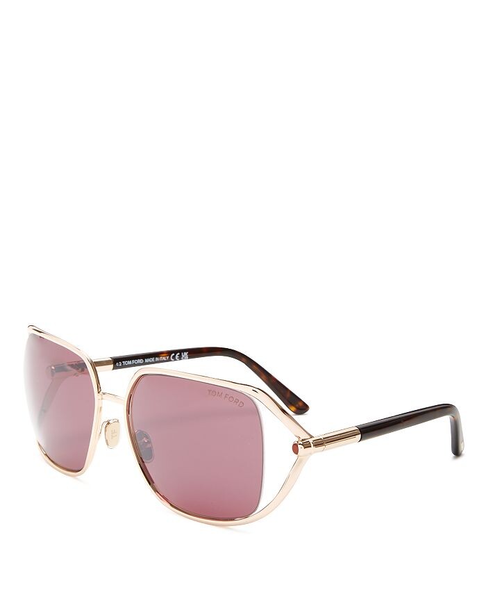 

Солнцезащитные очки Tom Ford Goldie Square, 60 мм, золотой
