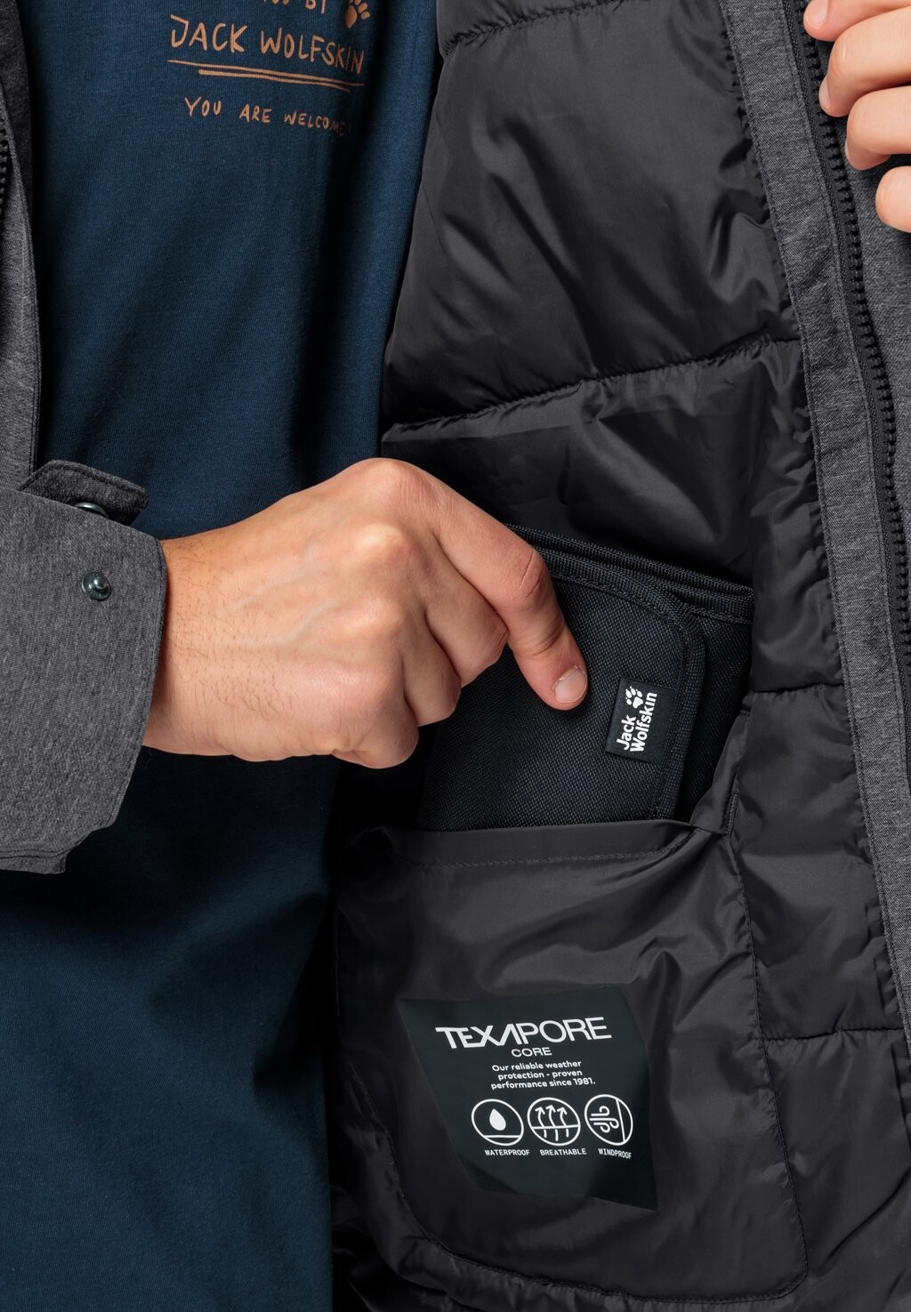 

Зимняя куртка SNOWY PARK Jack Wolfskin, черный