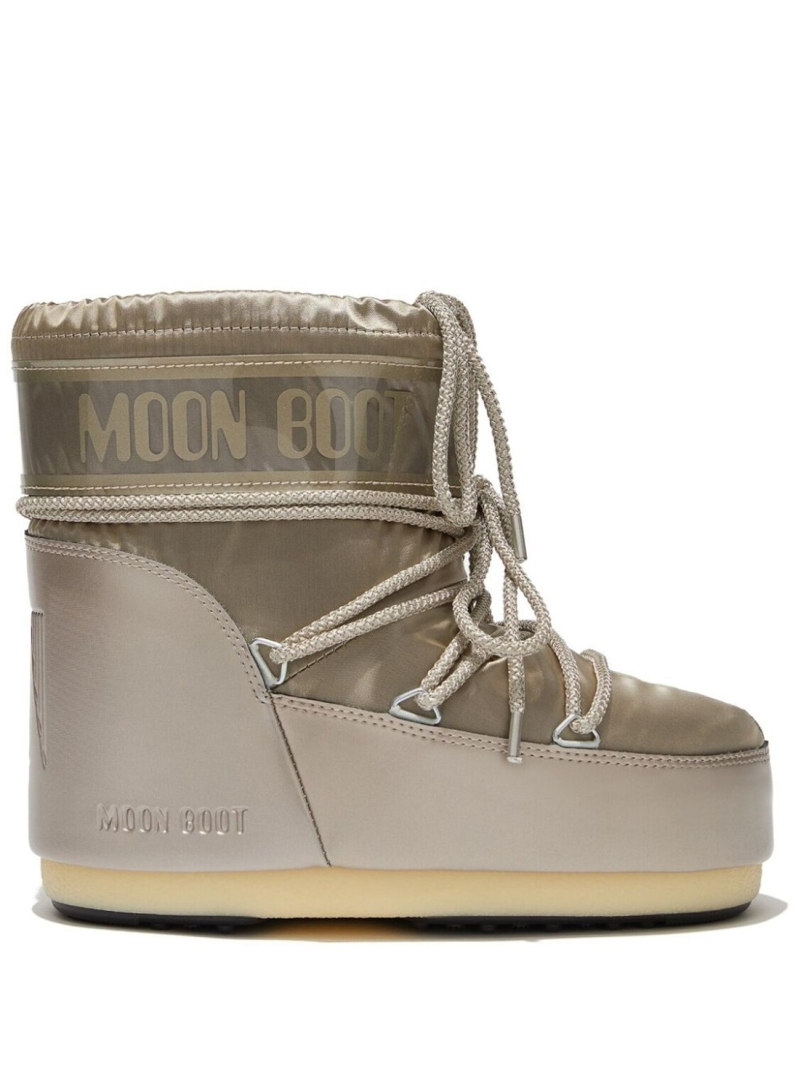 Ботинки женские Moon Boot массивные со шнуровкой, бежевый