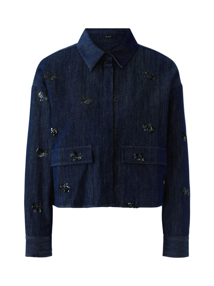 

Oui Куртка из необработанного денима