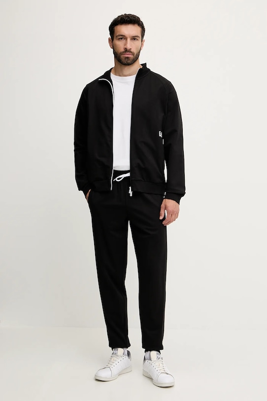 

Хлопковый спортивный костюм Ea7 Emporio Armani, черный