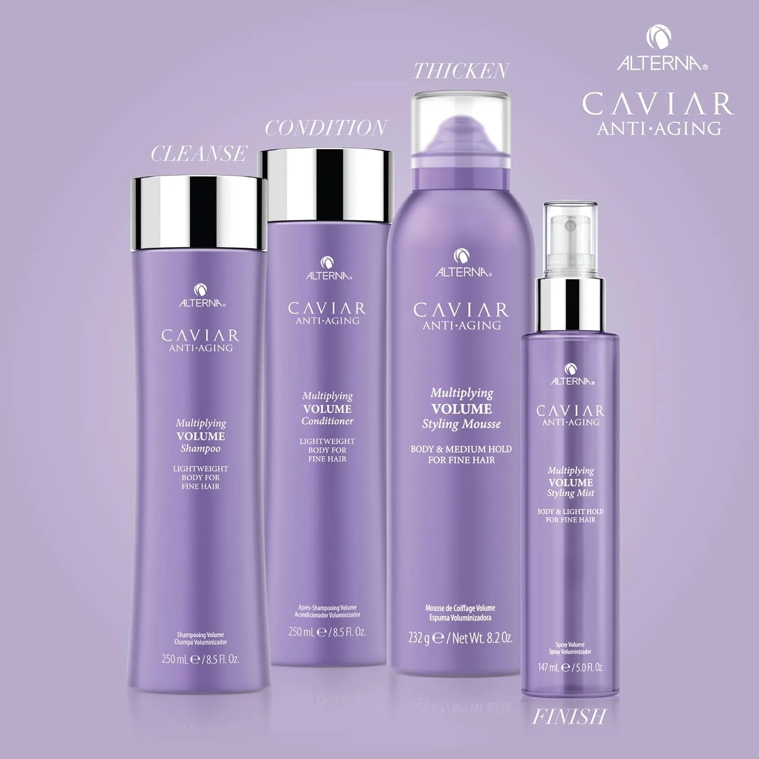 Шампунь Alterna CAVIAR Anti-Aging Multiplying Volume | Для тонких, ослабленных и редких волос | Мгновенно придает объем и густоту | Без сульфатов — фото 3