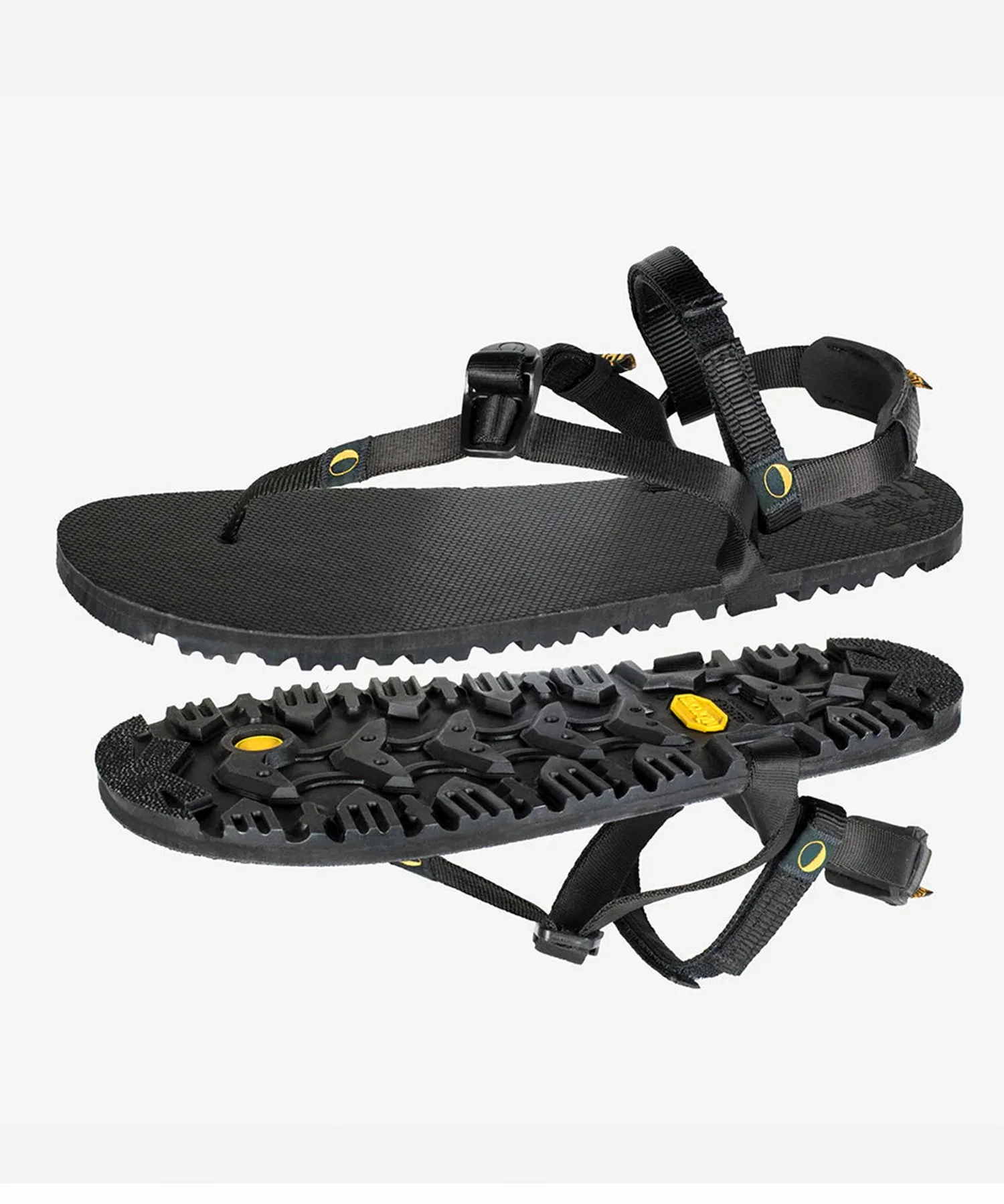 Мужские/женские сандалии LUNA SANDALS RETRO OSO FLACO чёрные