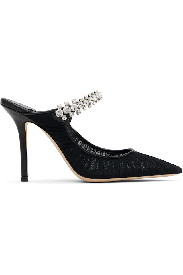 Эксклюзивные черные бинты Ssense 100 mules Jimmy Choo, черный