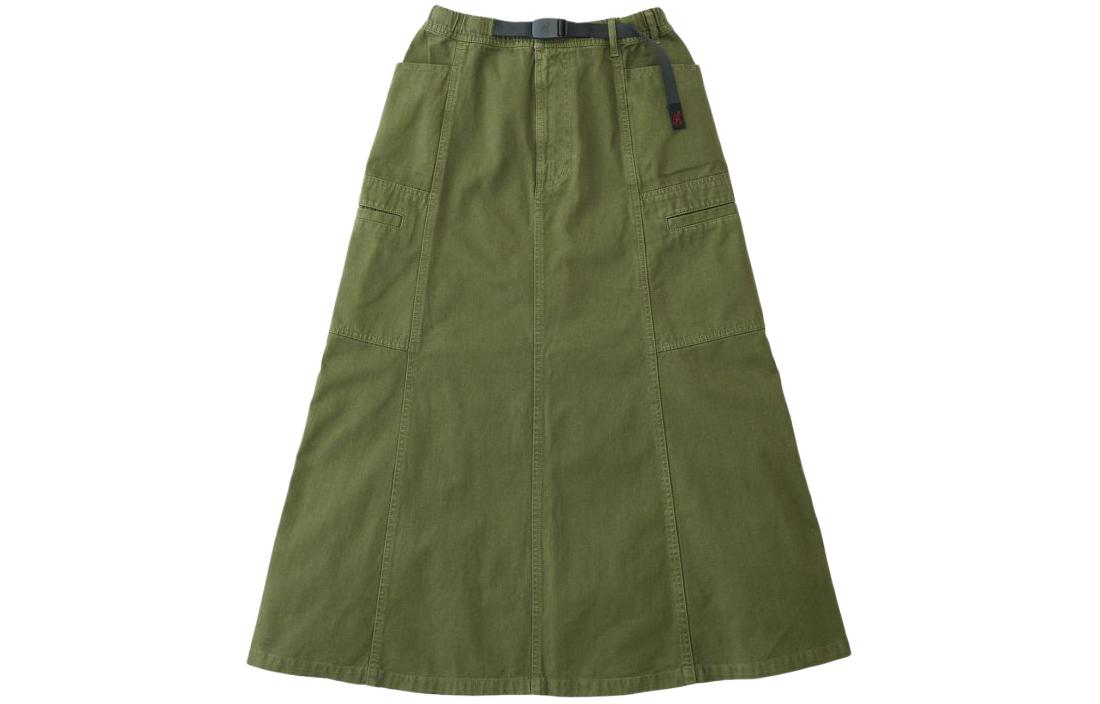 

Женские повседневные длинные юбки SS24 Gramicci, зеленый/оливковый