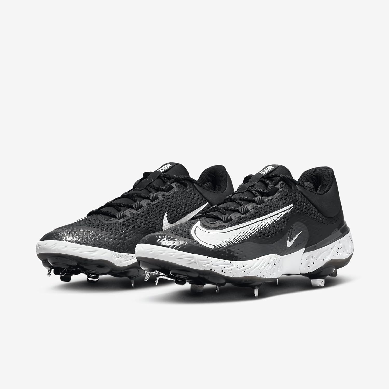 Бейсбольные бутсы Nike Men's Alpha Huarache Elite 4, Black/White/Dark Smoke Grey — фото 2
