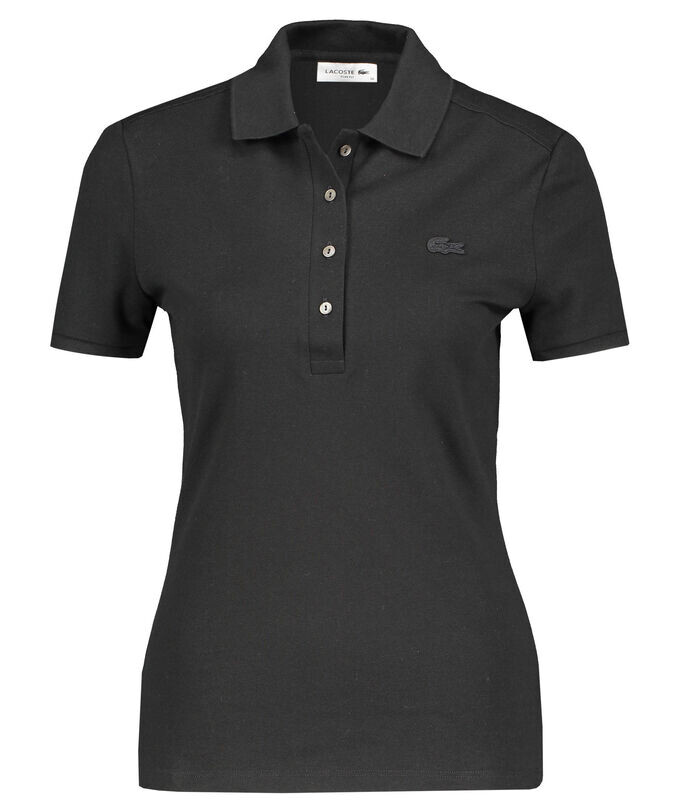 

Рубашка поло узкого кроя с короткими рукавами Lacoste, черный