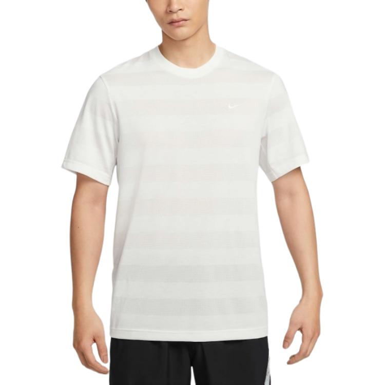 Мужская майка Dri FIT для фитнеса с короткими рукавами Nike, светло-серый