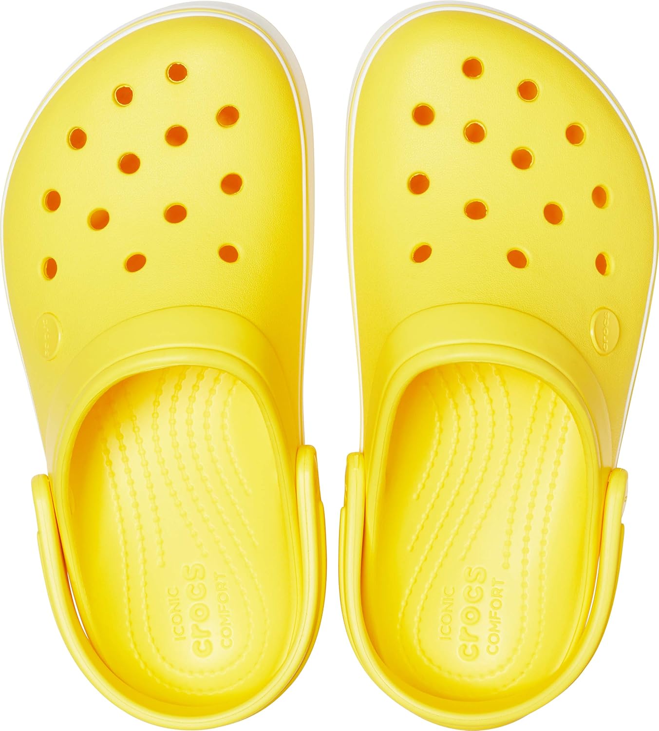 Сабо для взрослых унисекс Мужские и женские сабо Crocband на платформе, Обувь на платформе Crocs, белый — фото 4