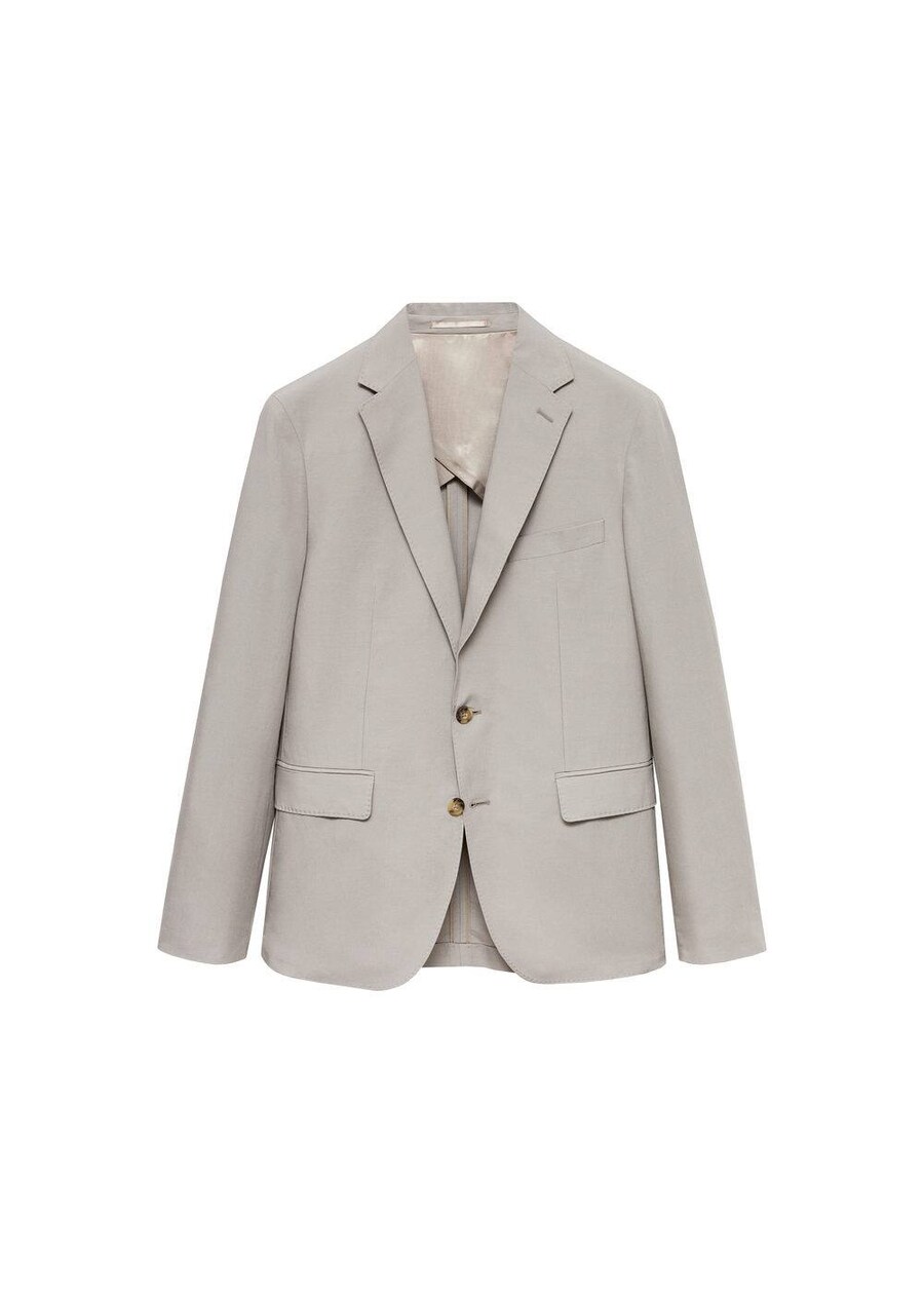 

Куртка MANGO MAN Slim fit Suit Jacket Amalfi, светло-серый