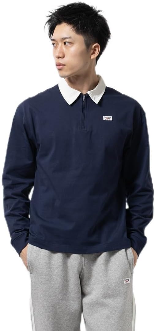 

Мужская футболка Reebok Court Sport с застежкой-молнией до четверти длины