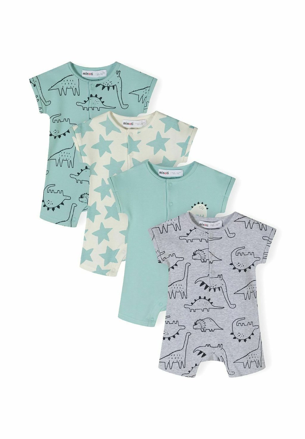 

Комбинезон 4 PACK SHORT SLEEVE ROMPERS MINOTI, мята