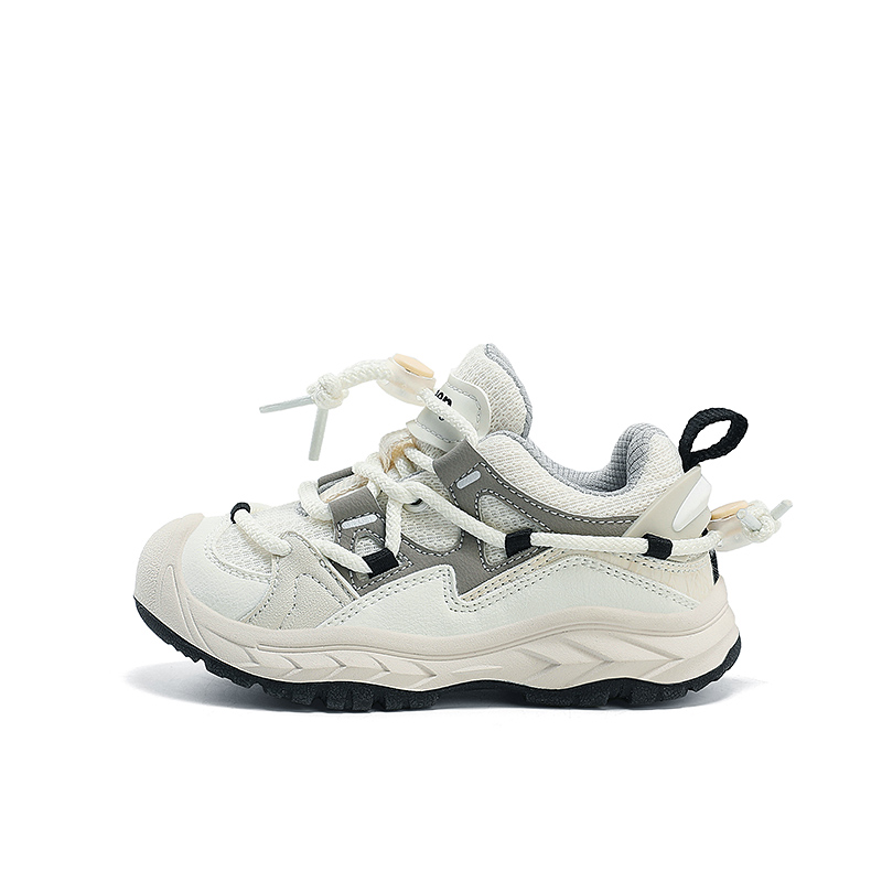 Детские кроссовки Dual Network Skateboard Shoes в стиле лайфстайл бело-серые Jeep, розовый — фото 4