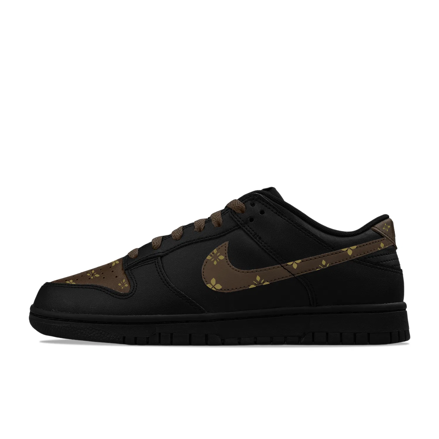 Кроссовки низкие Nike Dunk Leather Black Brown — фото 3