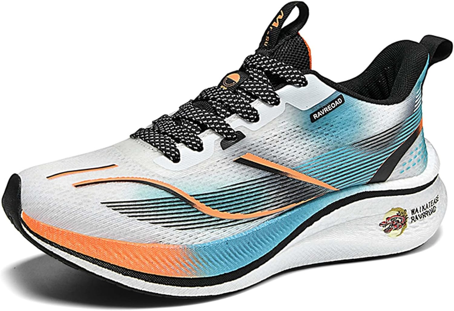 

Спортивные кроссовки с настоящей взрывной карбоновой пластиной, ретро и простой классический стиль, повседневная обувь, кроссовки для бега Generic, белый/синий