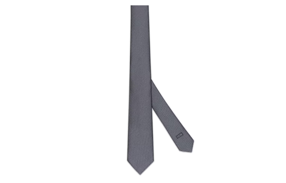

DIOR Мужской галстук из шелка тутового шелкопряда серый