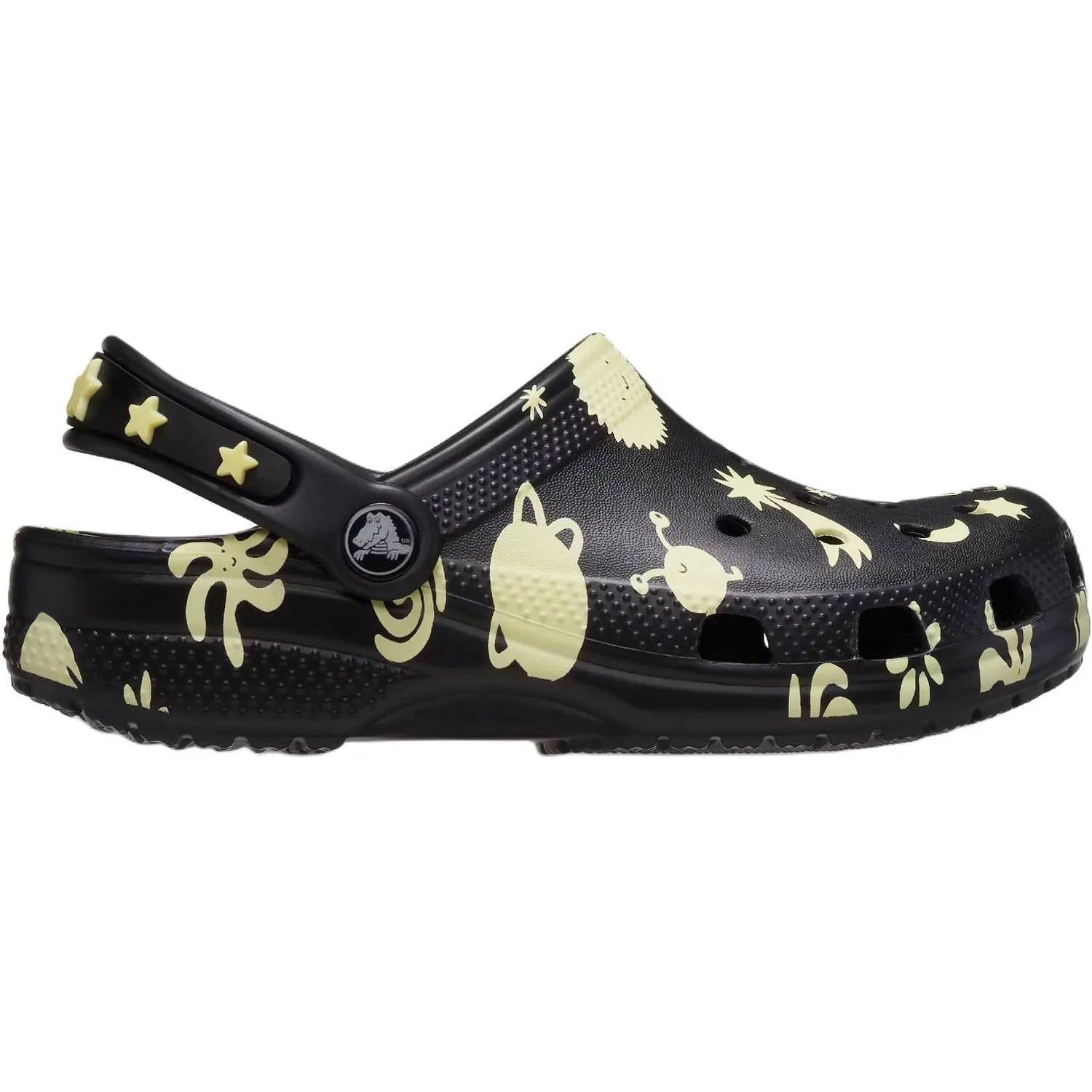 Crocs Classic Clog Slip Resistant Abrasion Resistant низкие детские туфли Black — фото 3