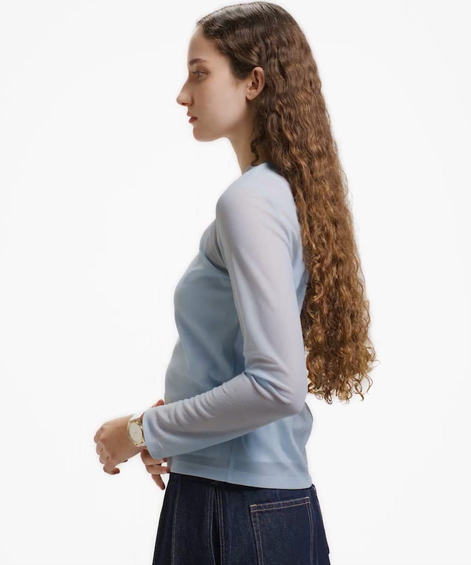 Топ LACOSTE Многослойный, Light blue — фото 3