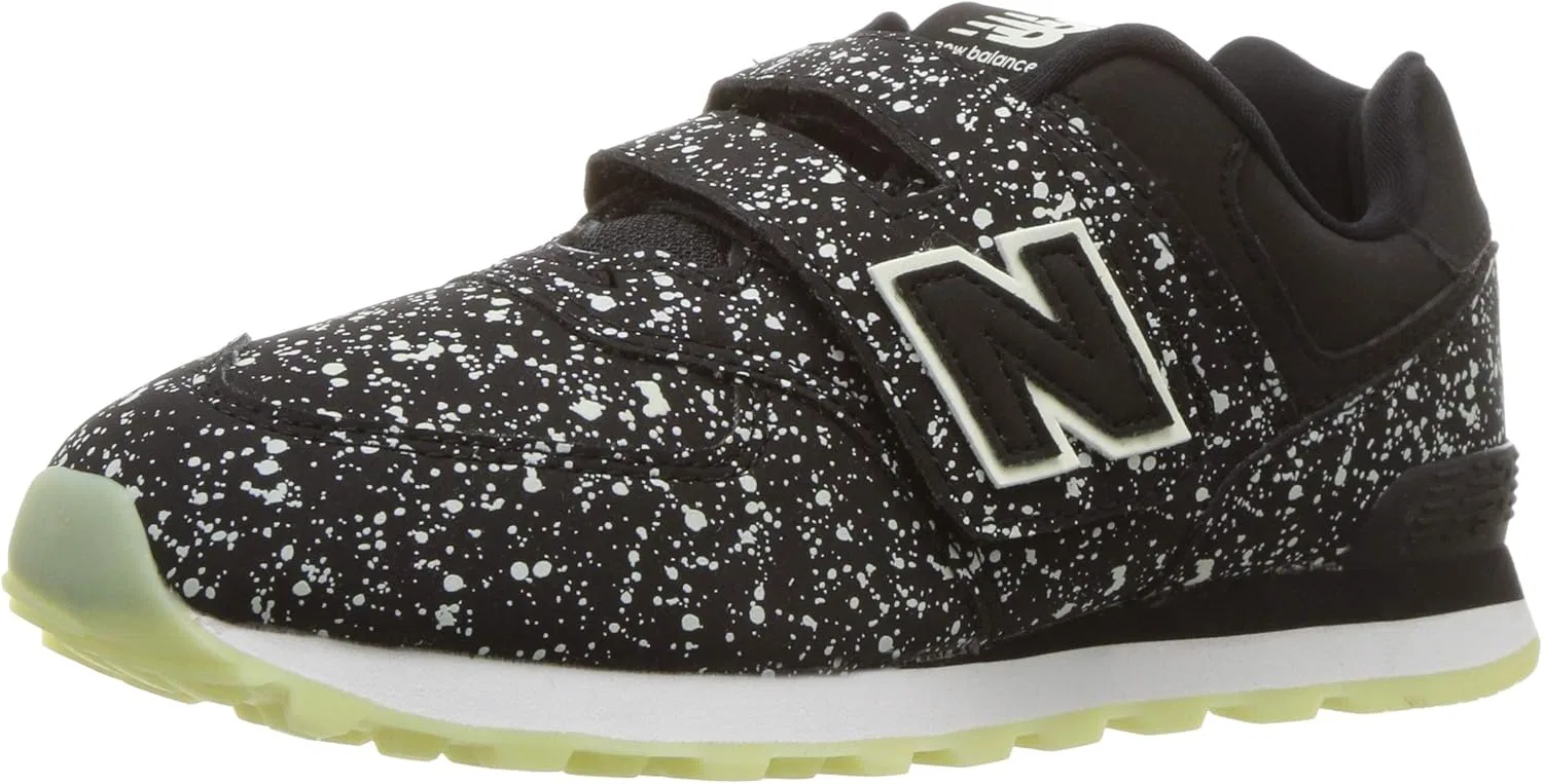 Детские кроссовки New Balance KV574VCI - 574 V1, на липучке, унисекс, для мальчиков, Kb Black