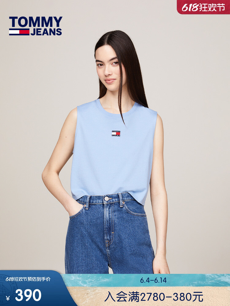 

Футболка женская Tommy Hilfiger с вышивкой, синий