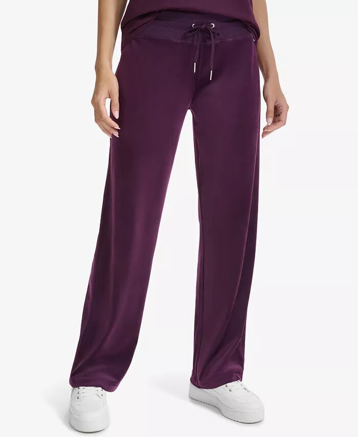 

Женские велюровые брюки широкого кроя Calvin Klein, фиолетовый