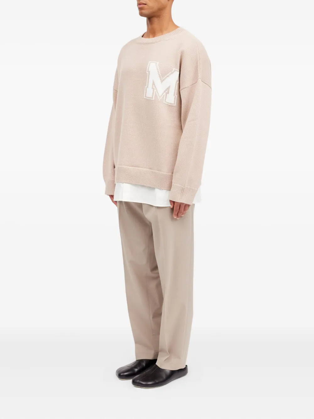 Свитер с круглым вырезом Mm6 Maison Margiela, нейтральный — фото 3