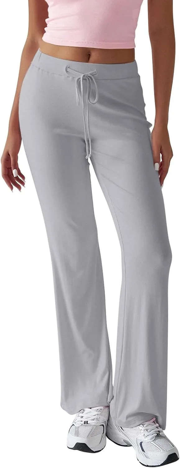 

Lcyhony Flare Yoga Pants для женщин, эластичные, с завязками на талии