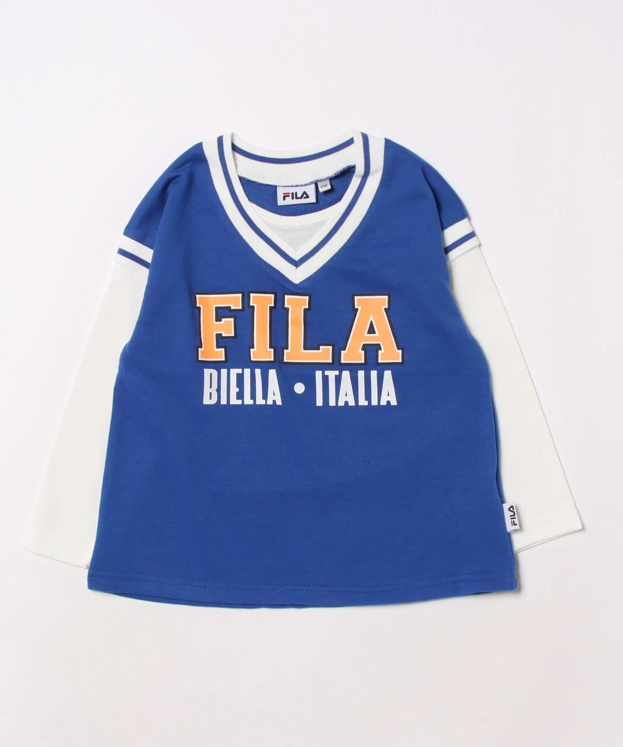Толстовка FILA с логотипом для детей, королевский синий