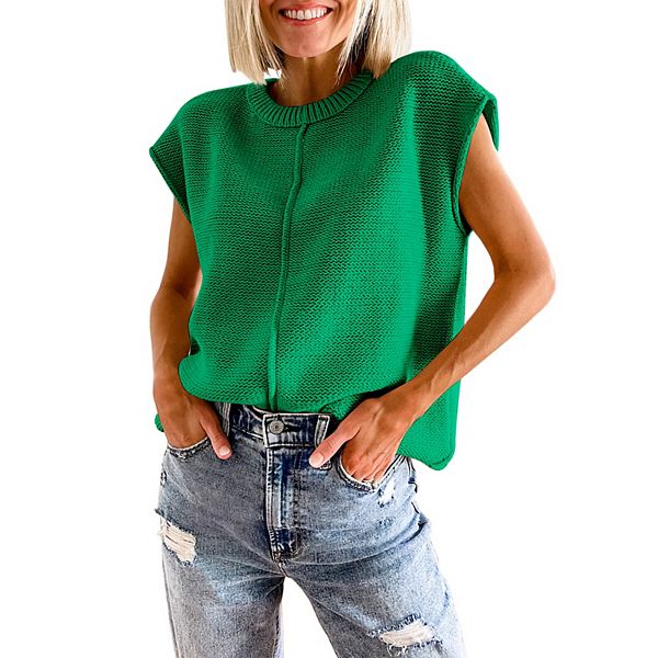 

Женский летний топ с короткими рукавами Green Elysium, Light Green