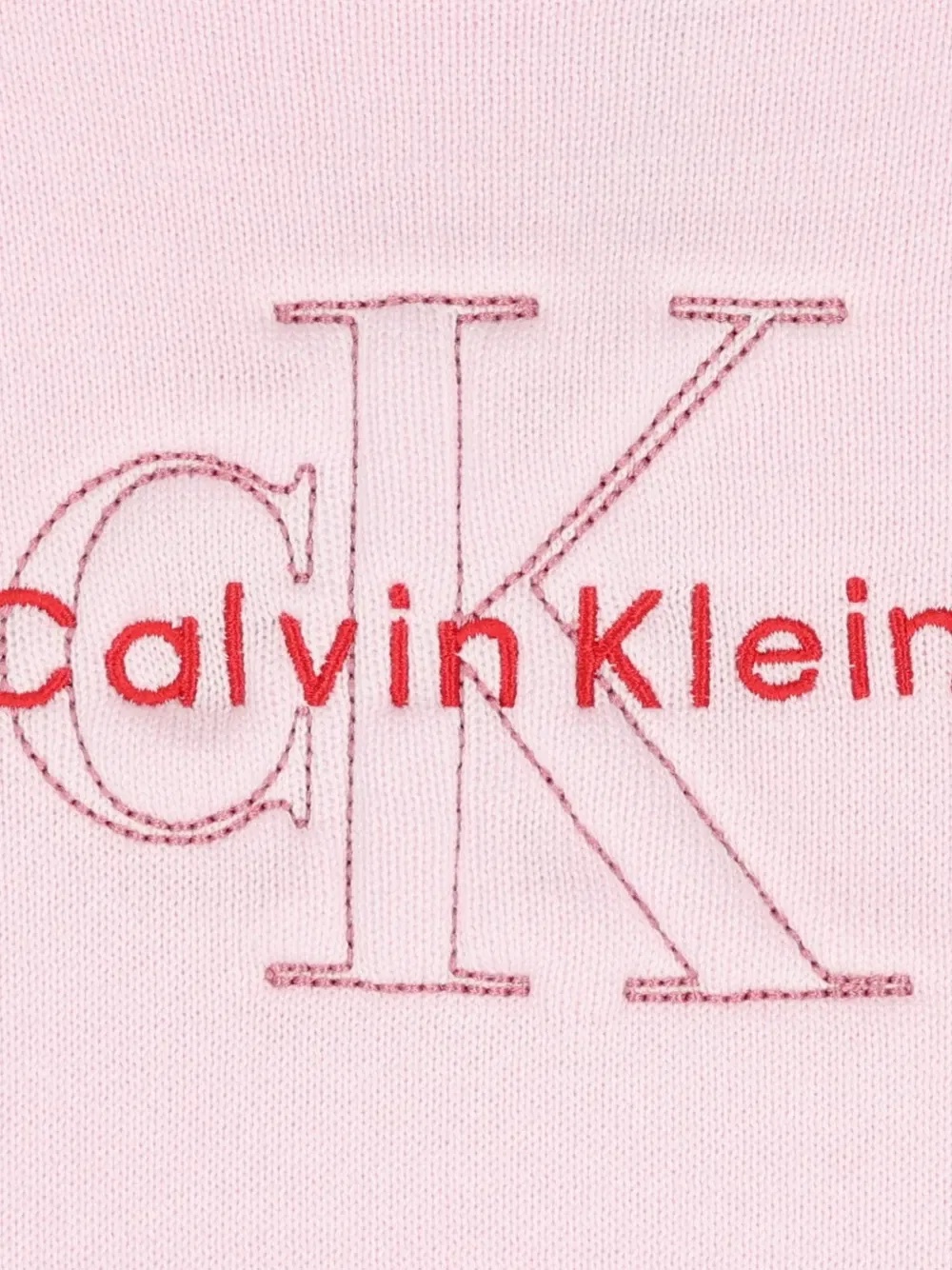 Свитер с вышивкой логотипа Calvin Klein Kids, розовый — фото 3