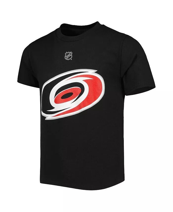 Черная футболка с именем и номером игрока Big Boys Sebastian Aho Carolina Hurricanes Outerstuff, черный — фото 3