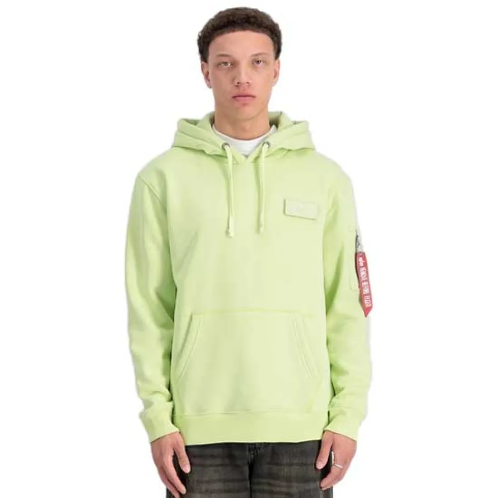 

Худи Alpha Industries Red Stripe, зеленый/желтый