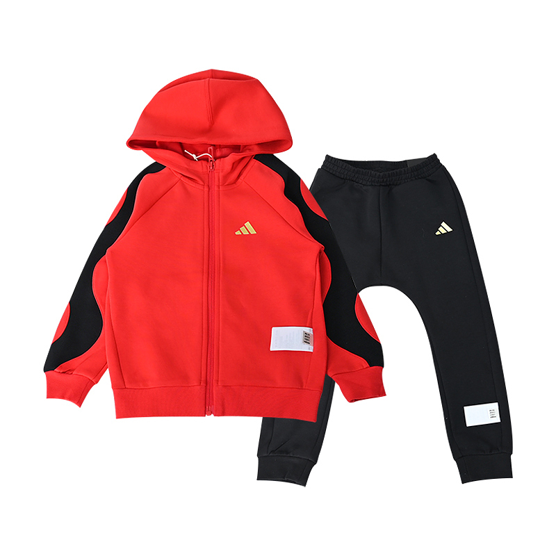 

Детская повседневная спортивная одежда Adidas, Clothing Set (Red Top+Black Pants)