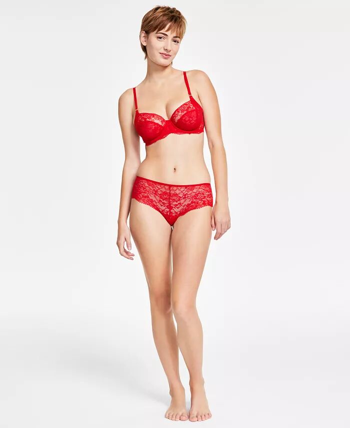 

Женский кружевной бюстгальтер и трусики-хипстеры Lauren Ralph Lauren, синий