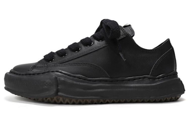 Maison Peterson OG Sole Leather Low Black Mihara Yasuhiro