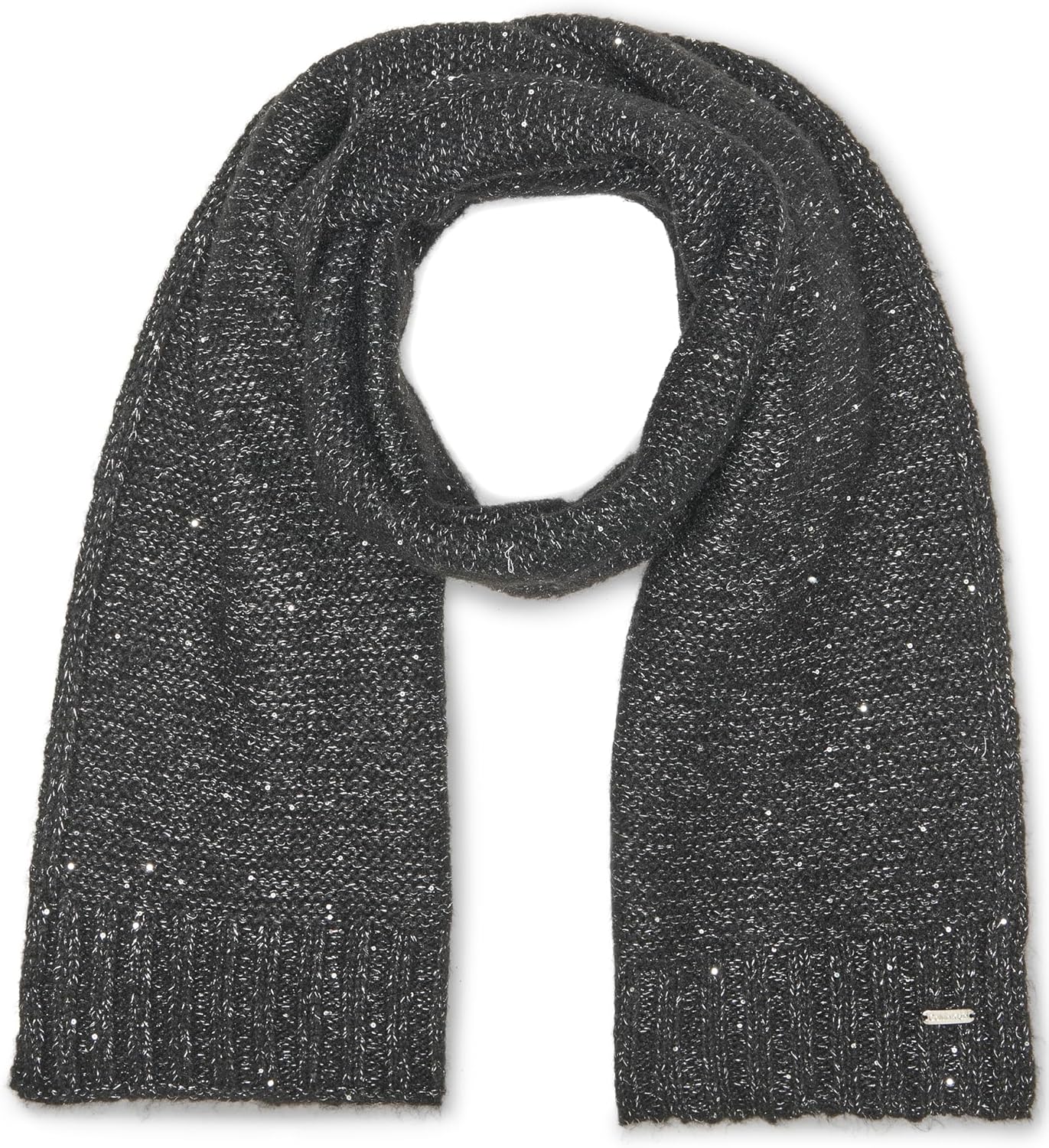 

Женский комплект мини-шапки и шарфа Calvin Klein с пайетками, Black