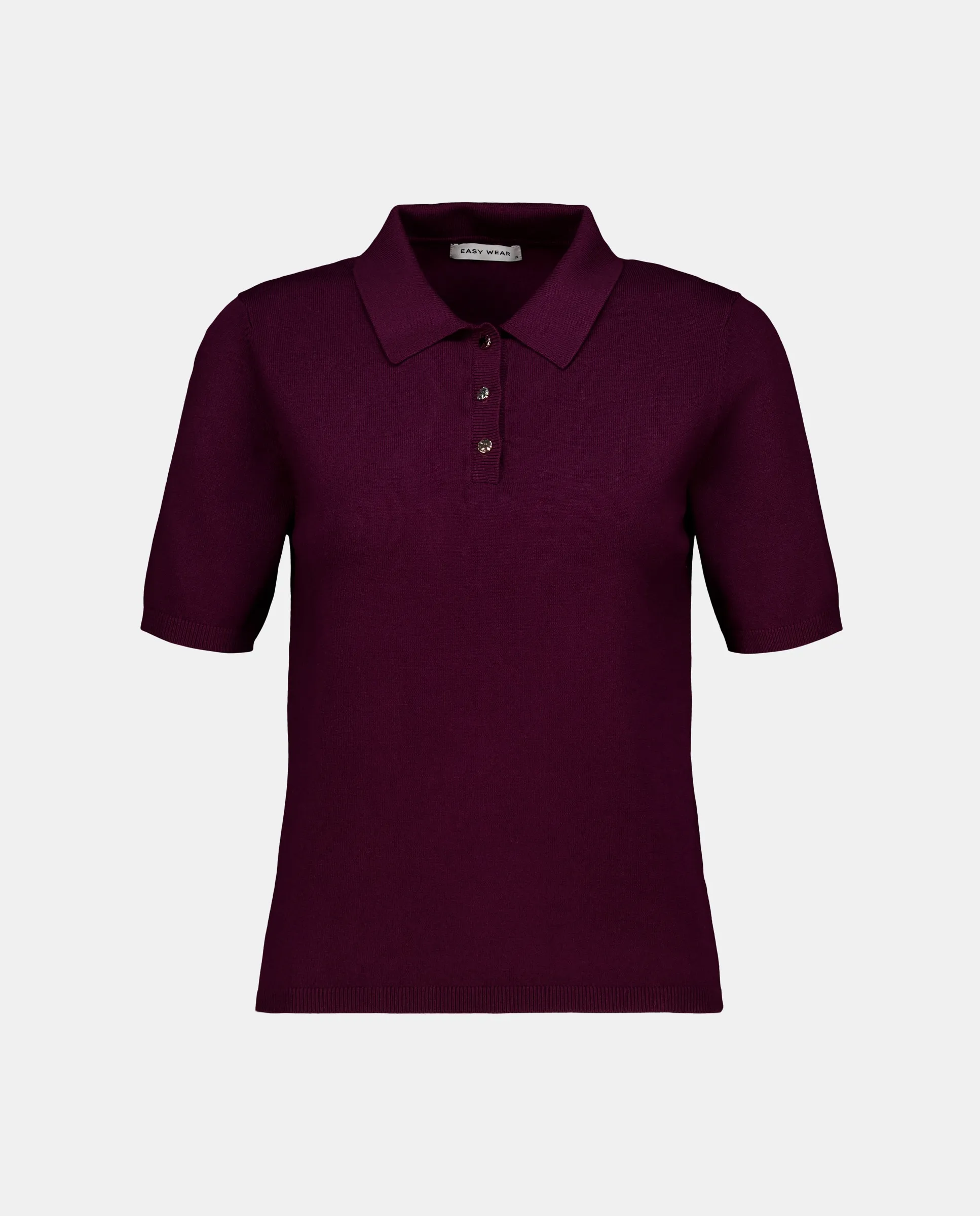 

Джерси с поло и золотыми пуговицами Easy Wear, бордовый