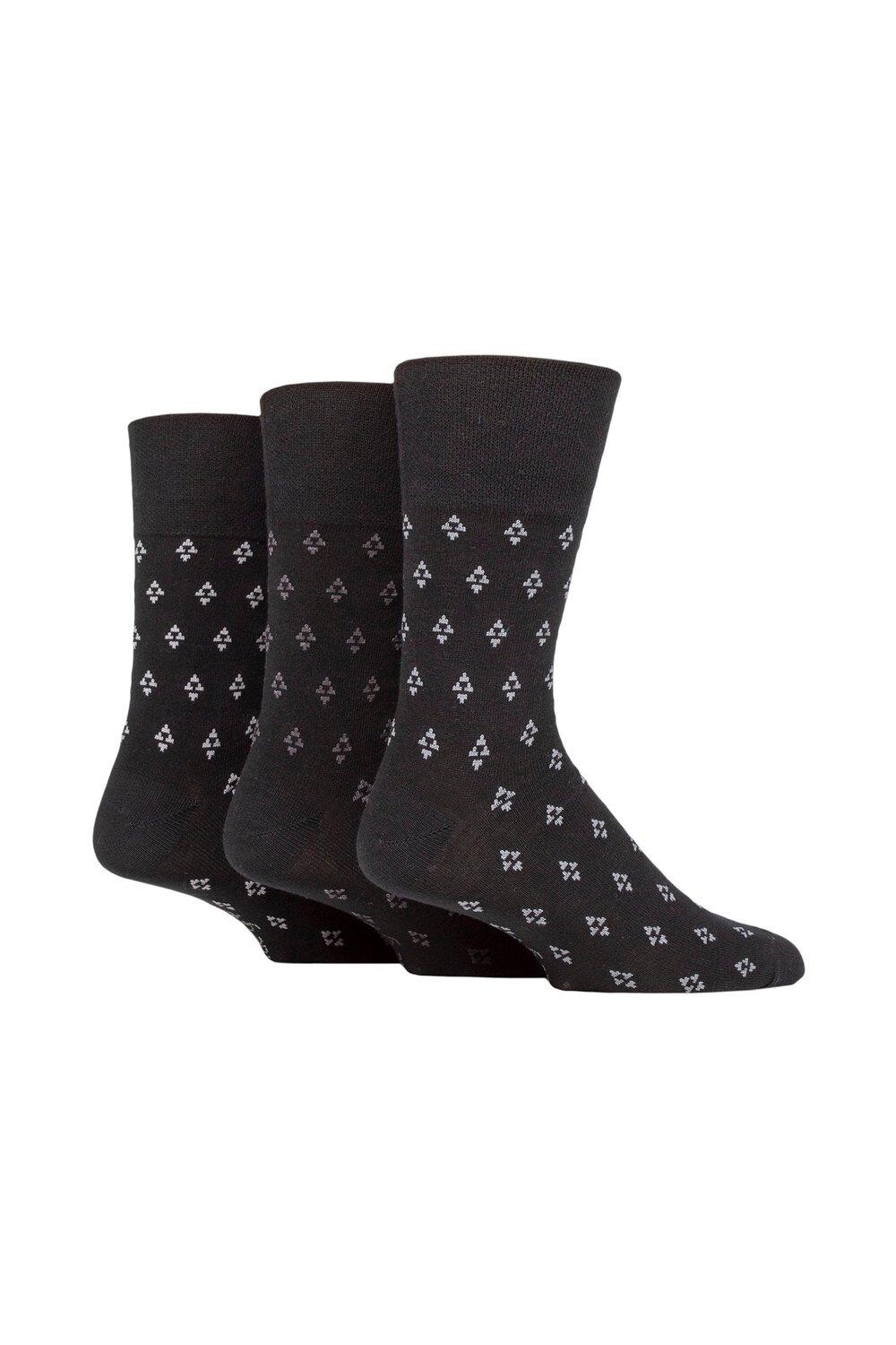 

3 пары носков с узором Argyle и в полоску SOCKSHOP Gentle Grip, серый