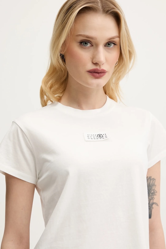 

Хлопковая футболка Mm6 Maison Margiela, белый