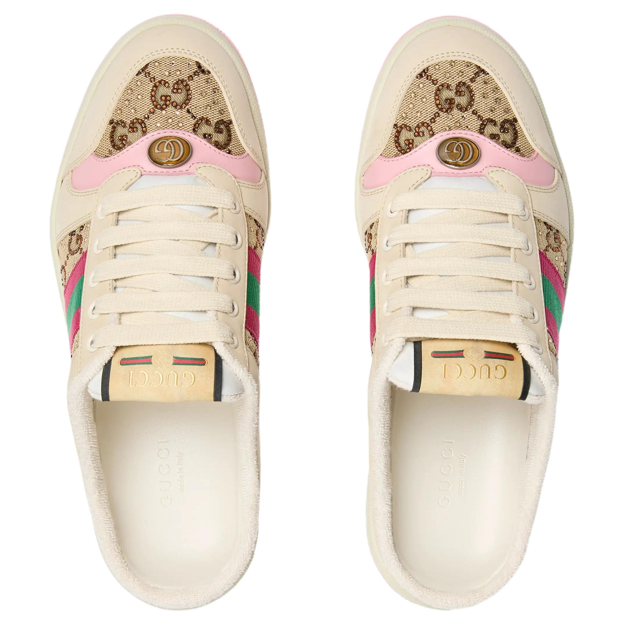GUCCI Слиперы Screener с закрытым носком для женщин Camel — фото 3