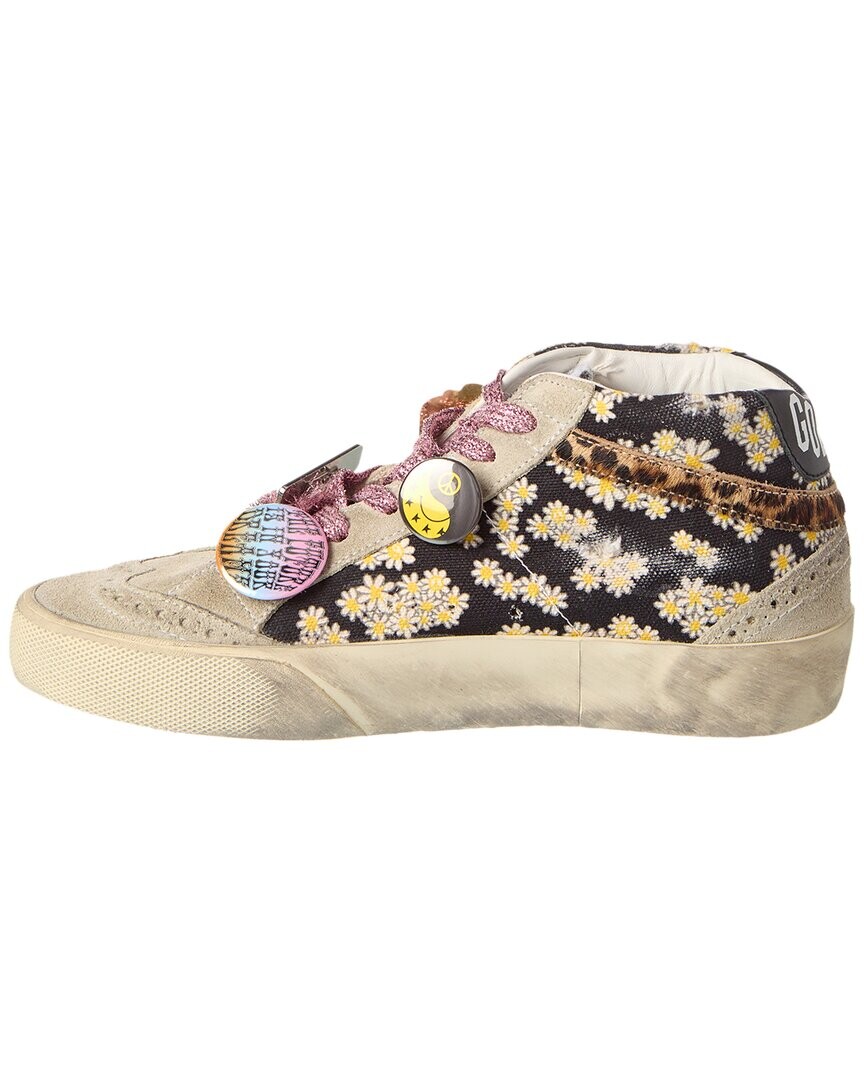 

GOLDEN GOOSE Верх из парусины с принтом Mid Star Daisies, черный