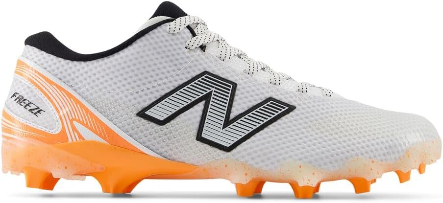 Кроссовки для лакросса New Balance Freezelx V5 Low для мужчин, White/Hot Mango/Black — фото 3