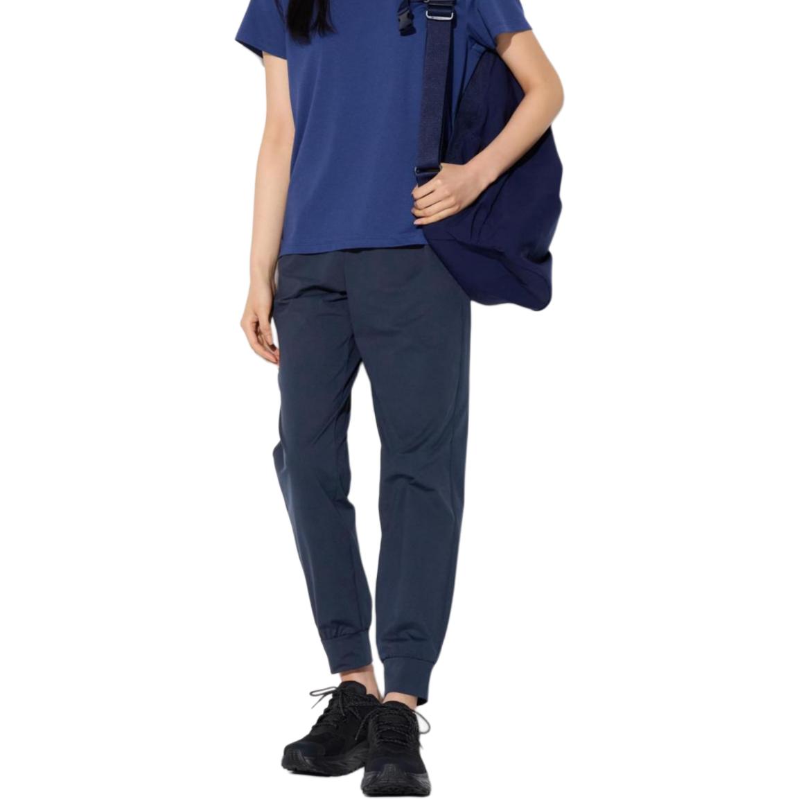 UNIQLO AIRism Mesh Series повседневные брюки женские Deep Sea Blue — фото 3