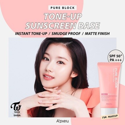 Pure Block Tone Up Солнцезащитная основа Spf50+/Pa+++ 50 мл, A'Pieu — фото 2