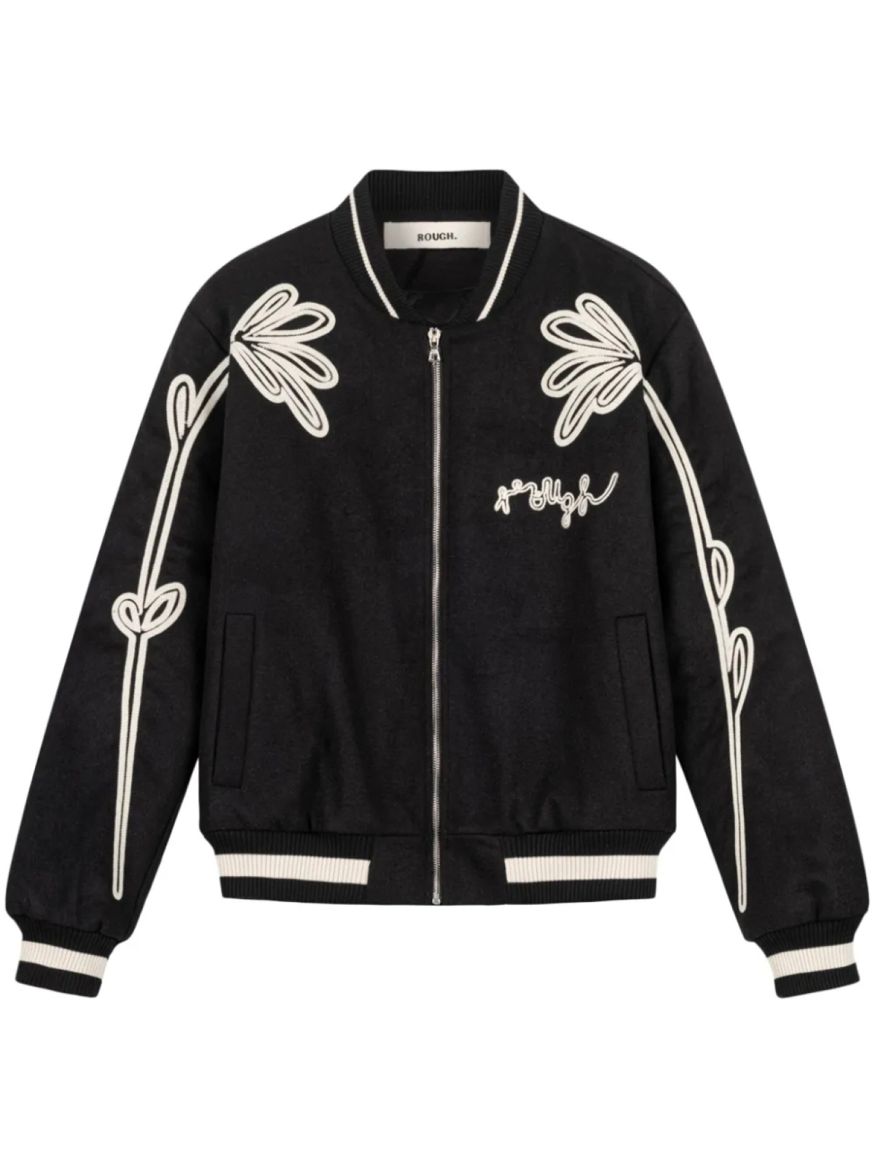 

ROUGH. бомбер Floral Varsity, черный