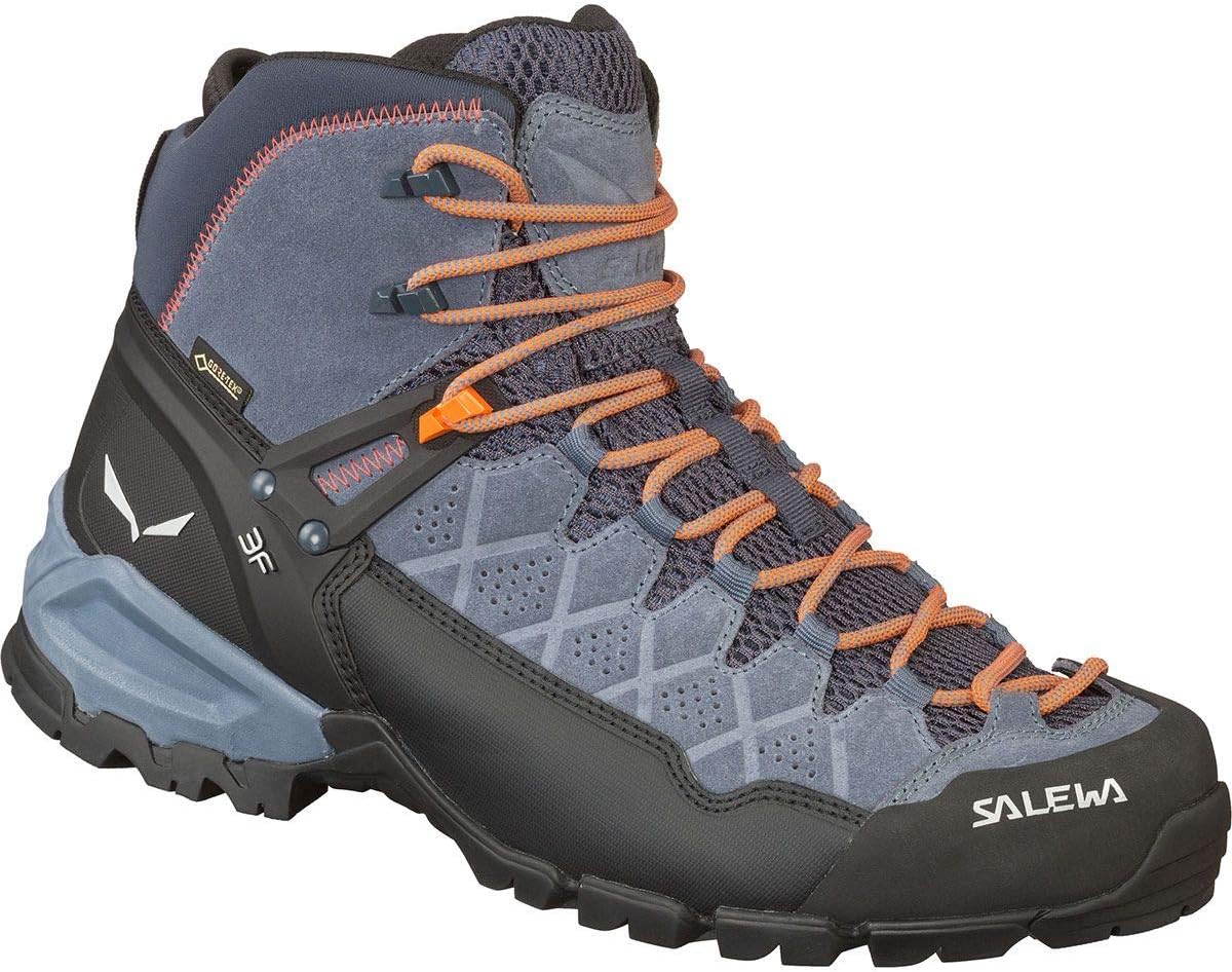 Мужские ботинки Salewa ALP Trainer Mid GTX, синий/оранжевый/серый — фото 3