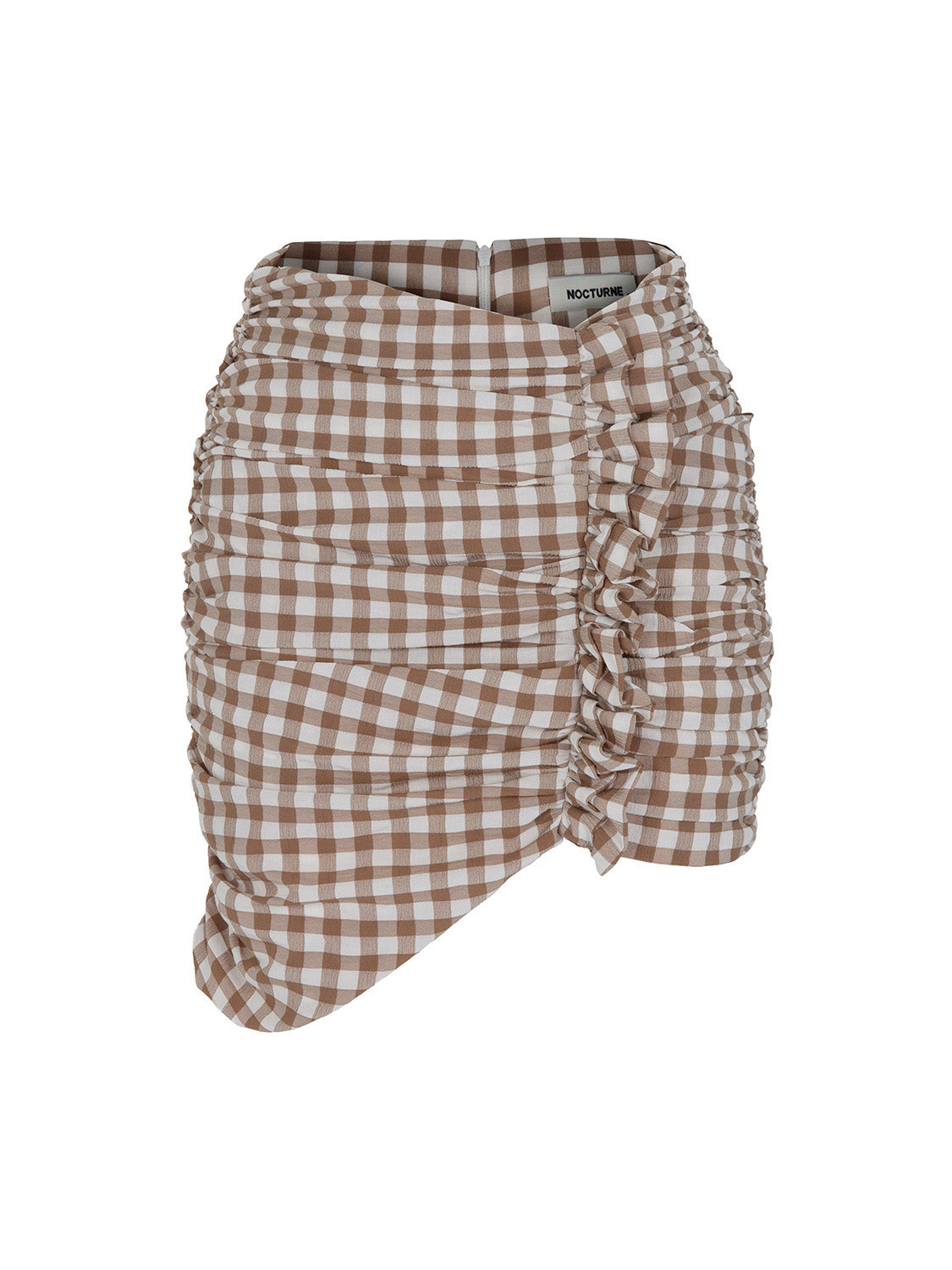 

Асимметричная мини-юбка в клетку Gingham Nocturne, мультиколор